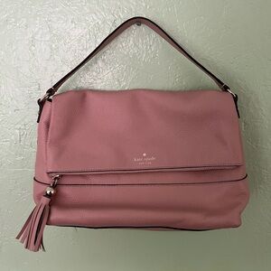 Kate Spade Pink Shoulder Bag with Tassel Accent